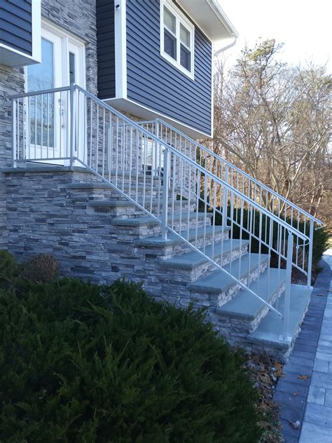 4-in White Finished Wrought Iron <b>Handrail</b> in the <b>Handrails</b> & Accessories department at Lowe's. . Outdoor handrails for concrete steps lowes